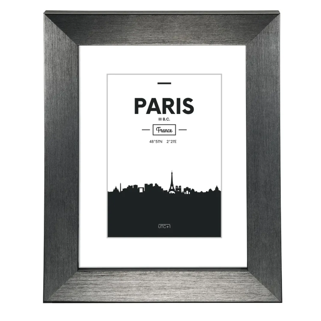 Kunststoffrahmen "Paris", Kontrastgrau, 30 x 40 cm