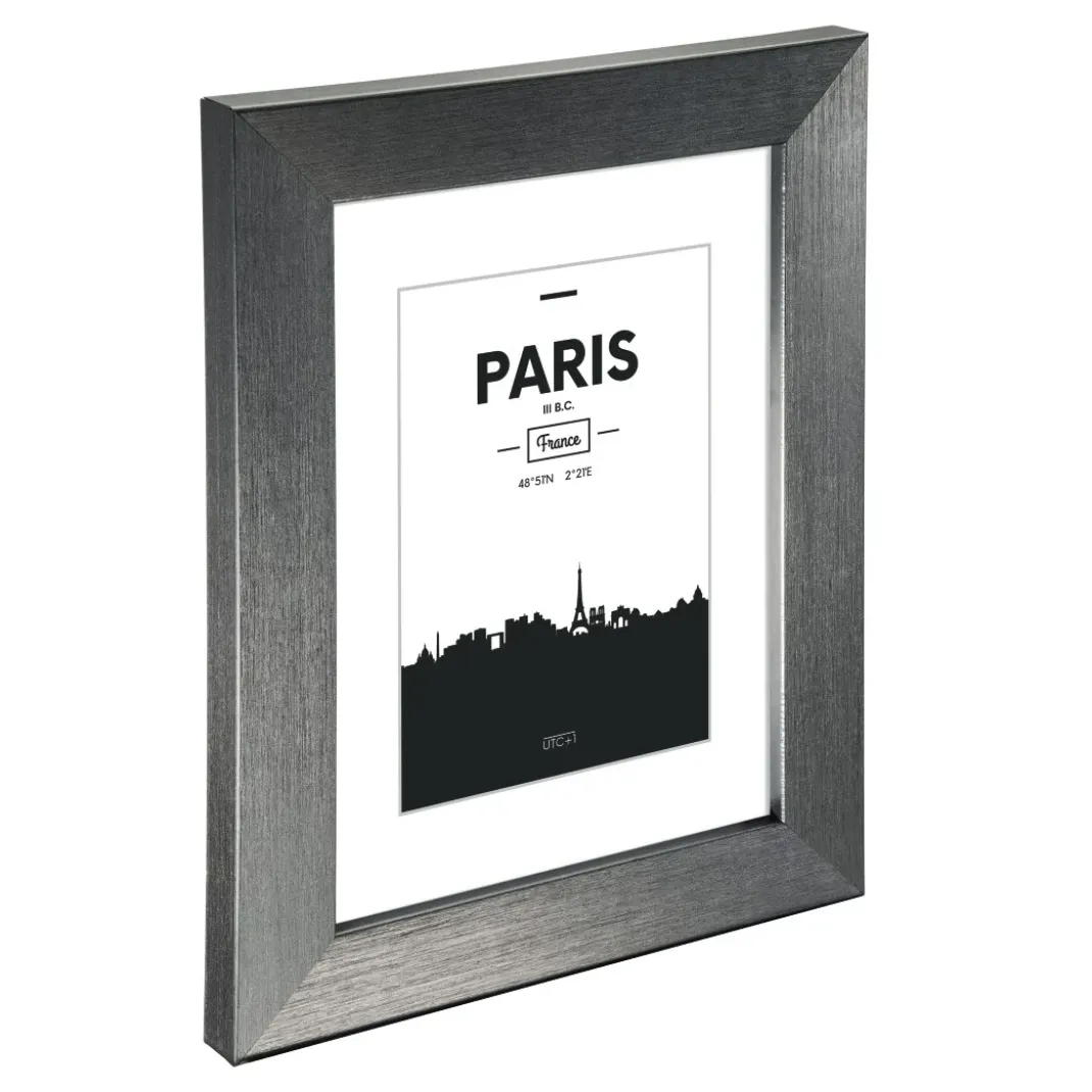 Kunststoffrahmen "Paris", Kontrastgrau, 15 x 20 cm