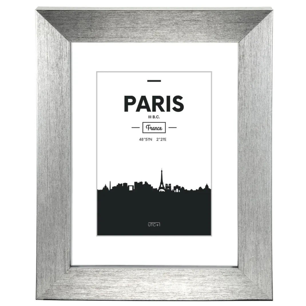 Kunststoffrahmen "Paris", Silber, 40 x 50 cm
