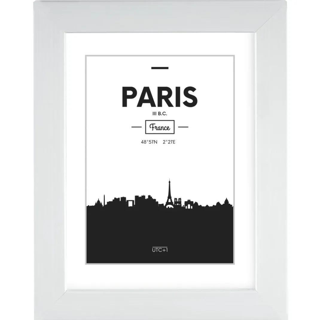 Kunststoffrahmen "Paris", Weiß, 15 x 20 cm