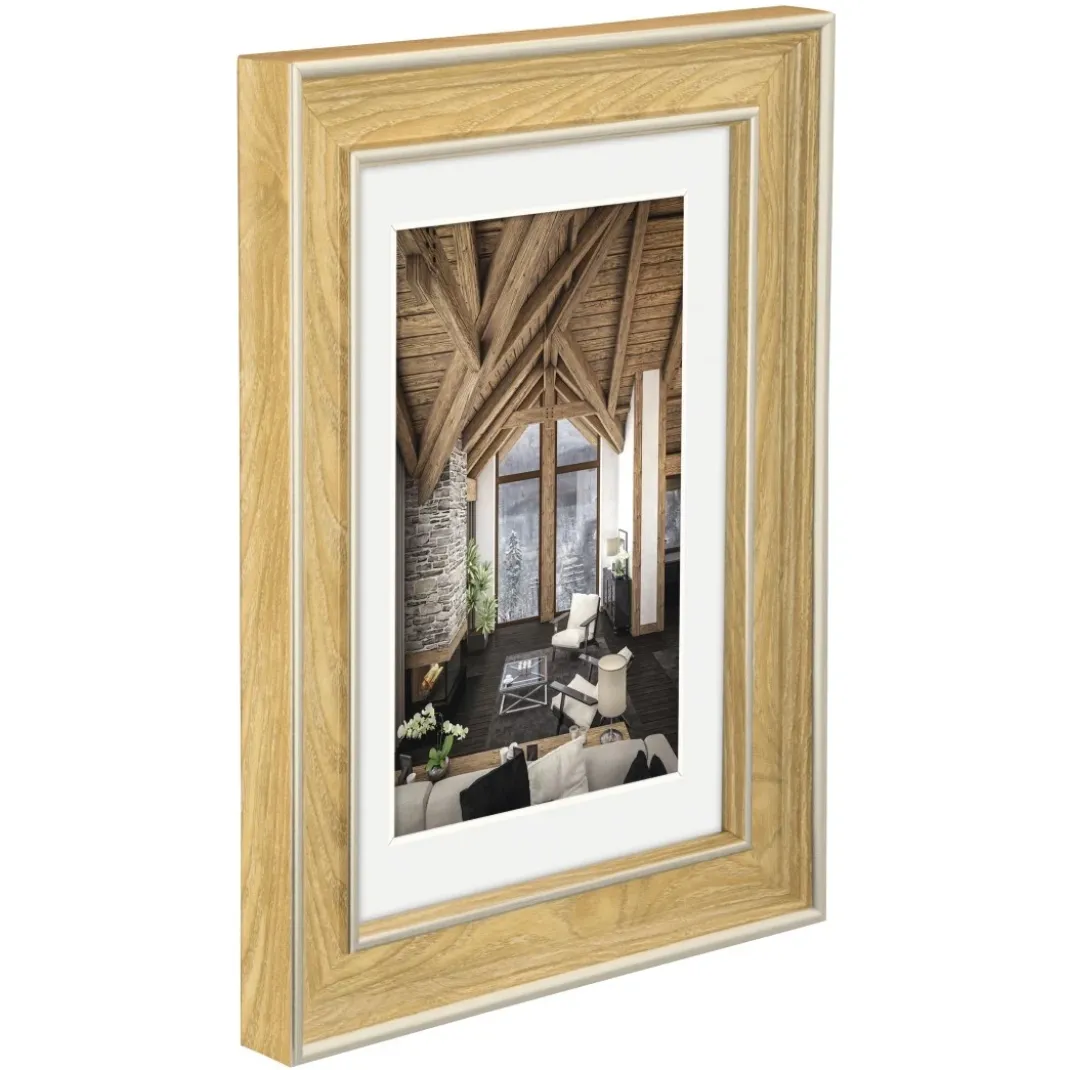 Kunststoffrahmen "Rustic", Eiche, 20 x 30 cm
