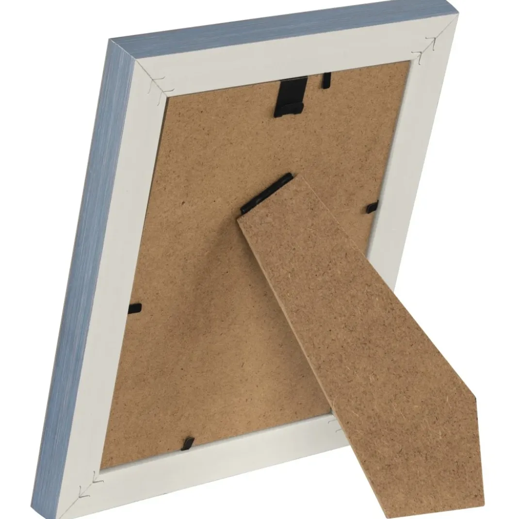 Kunststoffrahmen "Rustic", Grau-Blau, 13 x 18 cm