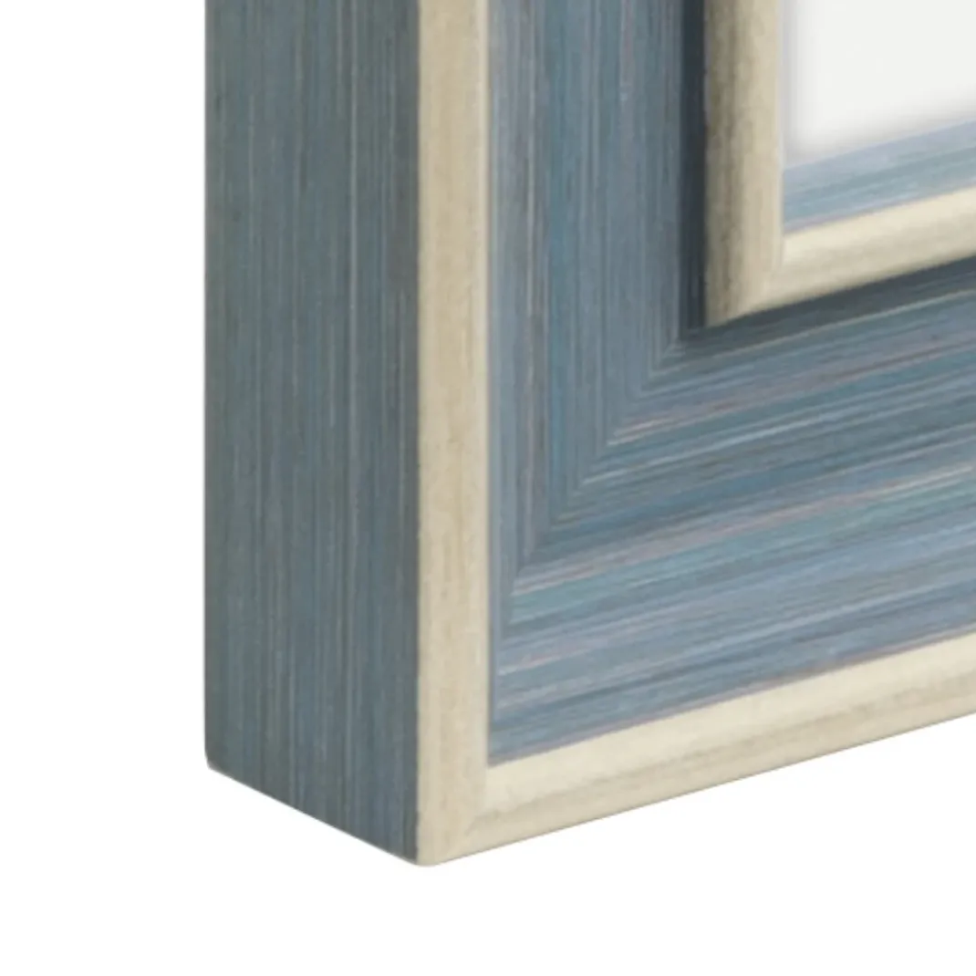 Kunststoffrahmen "Rustic", Grau-Blau, 13 x 18 cm