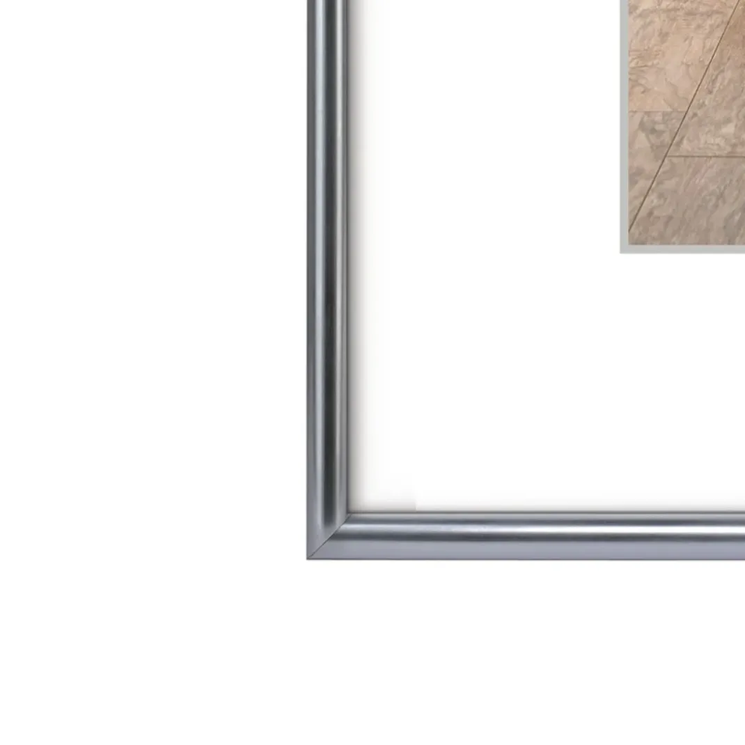 Kunststoffrahmen "Sevilla", Silber Matt, Polystyrol, 60 x 80 cm