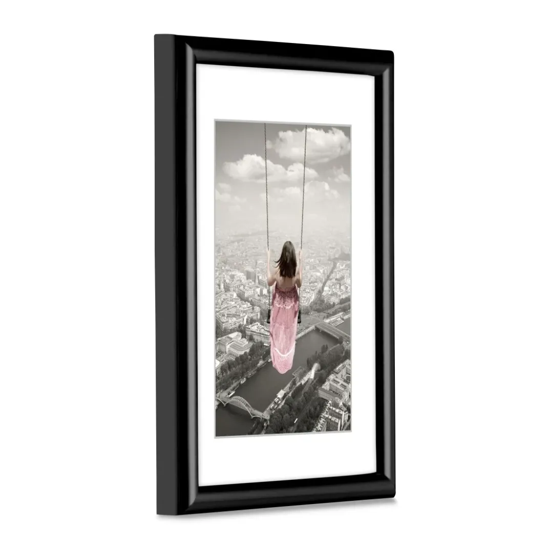 Kunststoffrahmen "Swing", Schwarz, 15 x 20 cm