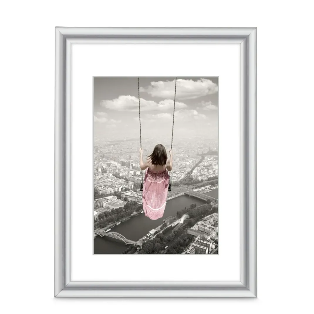 Kunststoffrahmen "Swing", Silber, 40 x 50 cm