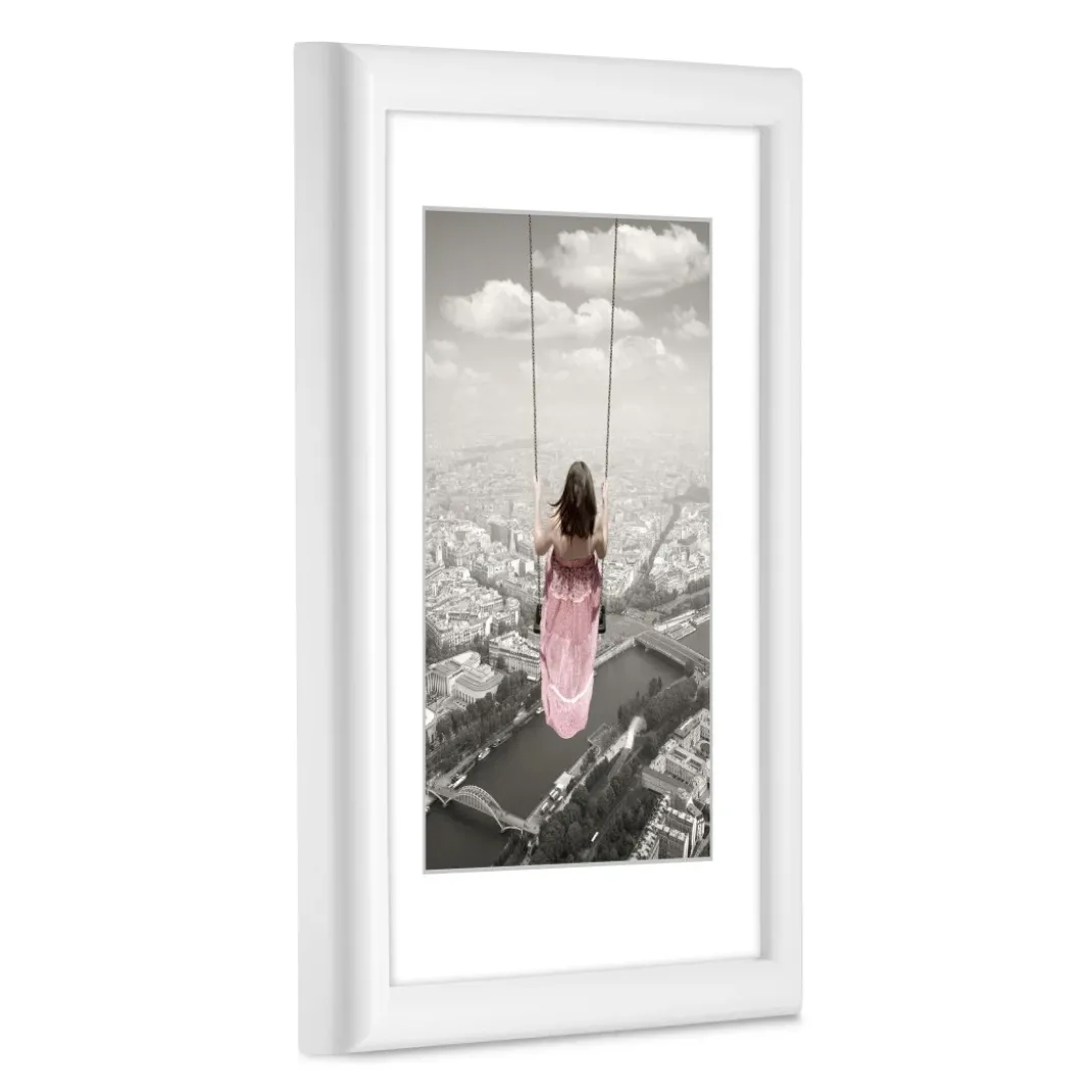 Kunststoffrahmen "Swing", Weiß, 10 x 15 cm
