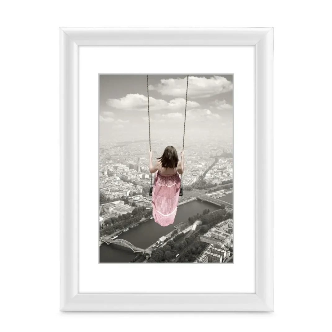 Kunststoffrahmen "Swing", Weiß, 10 x 15 cm