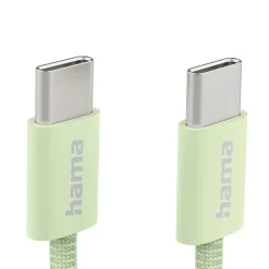 Ladekabel "Fabric", USB-C - USB-C, 1m, Nylon, Grün