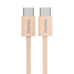 Ladekabel "Fabric", USB-C - USB-C, 1m, Nylon, Orange