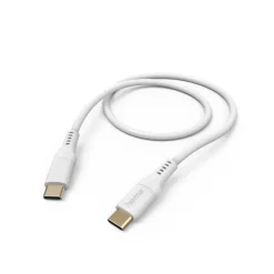 Ladekabel "Flexible", USB-C - USB-C, 1,5 m, Silikon, Weiß