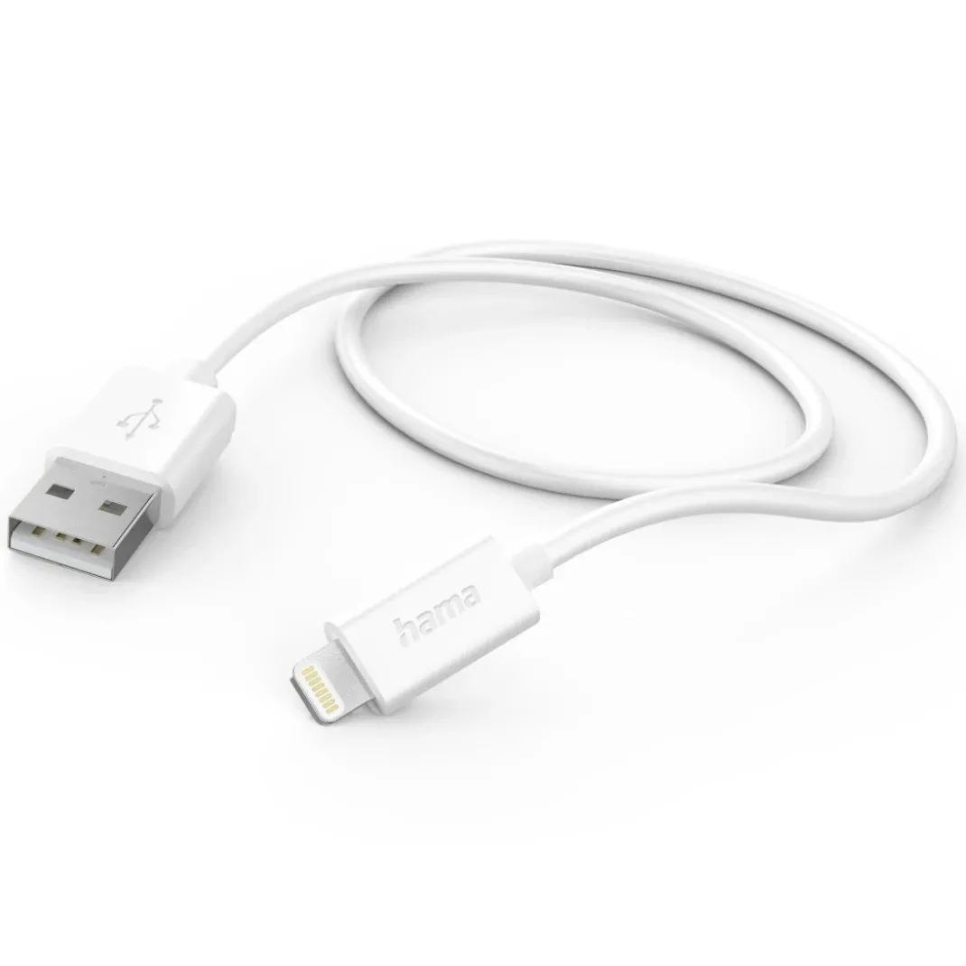 Ladekabel, USB-A - Lightning, 1 m, Weiß