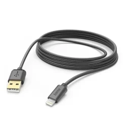 Ladekabel, USB-A - Lightning, 3 m, Schwarz