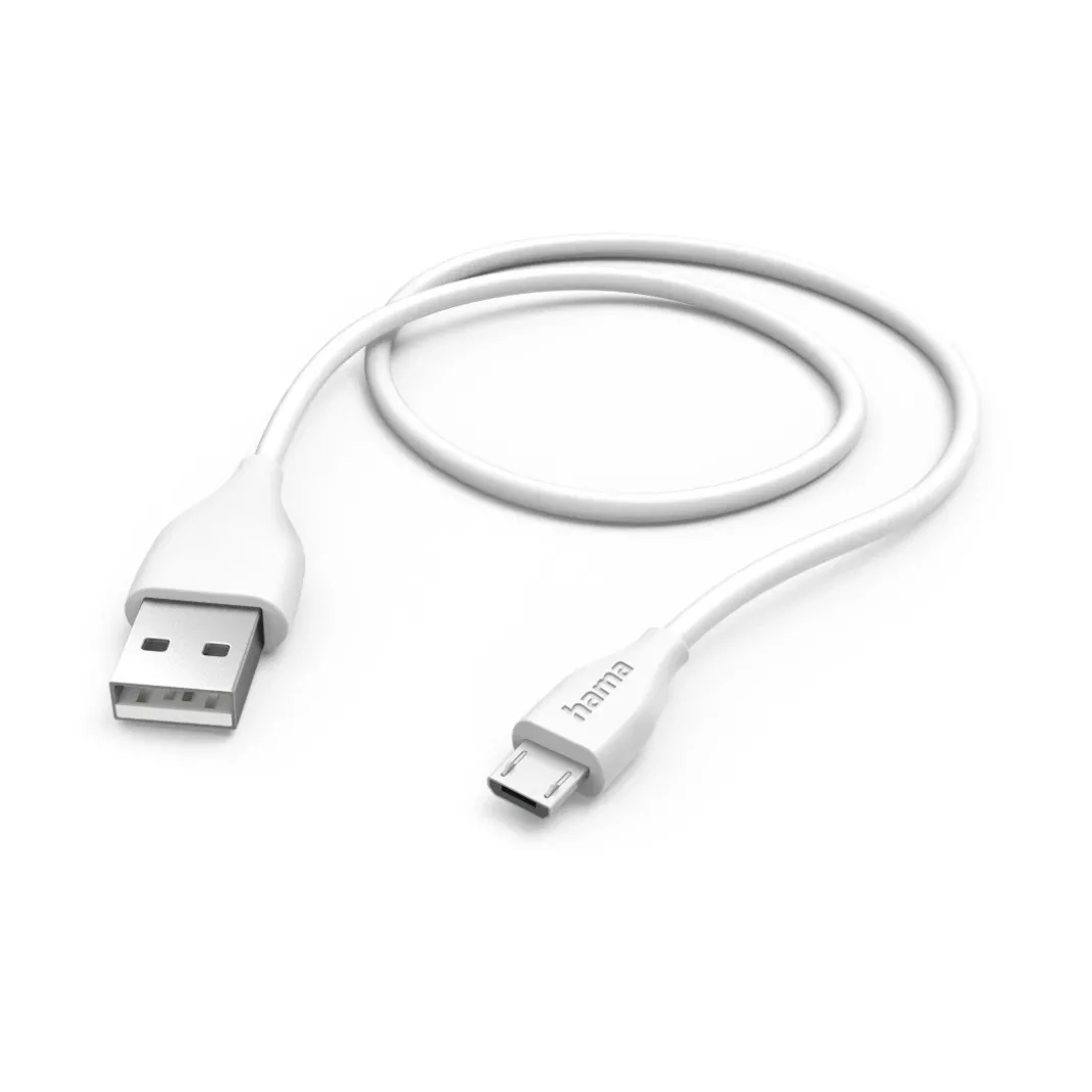 Ladekabel, USB-A - Micro-USB, 1,5 m, Weiß