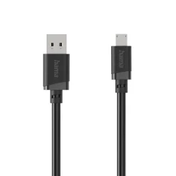 Ladekabel, USB-A - Micro-USB, 2 m, Schwarz