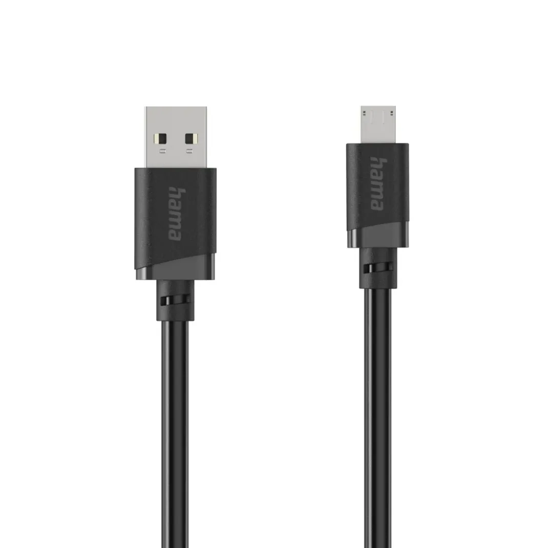 Ladekabel, USB-A - Micro-USB, 1 m, Schwarz