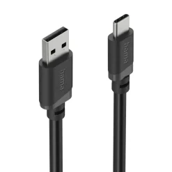 Ladekabel, USB-A - USB-C, 3 m, Schwarz