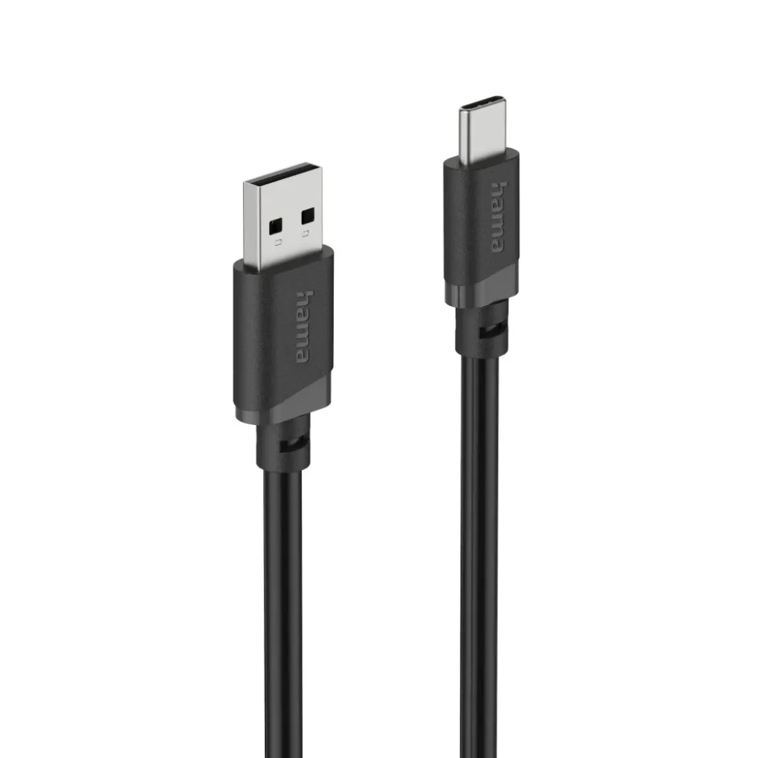 Ladekabel, USB-A - USB-C, 1 m, Schwarz