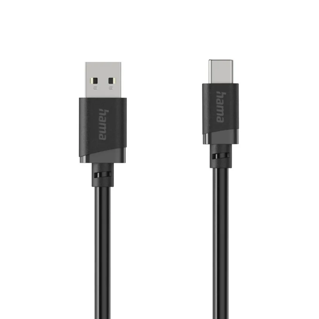 Ladekabel, USB-A - USB-C, 1 m, Schwarz