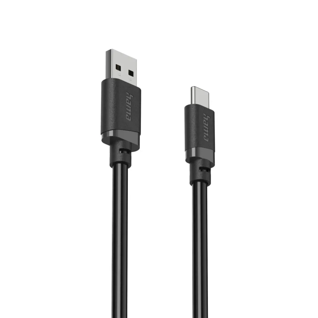 Ladekabel, USB-A - USB-C, 1 m, Schwarz