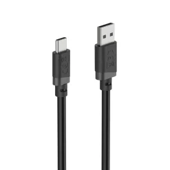 Ladekabel, USB-A - USB-C, 0,5 m, Schwarz