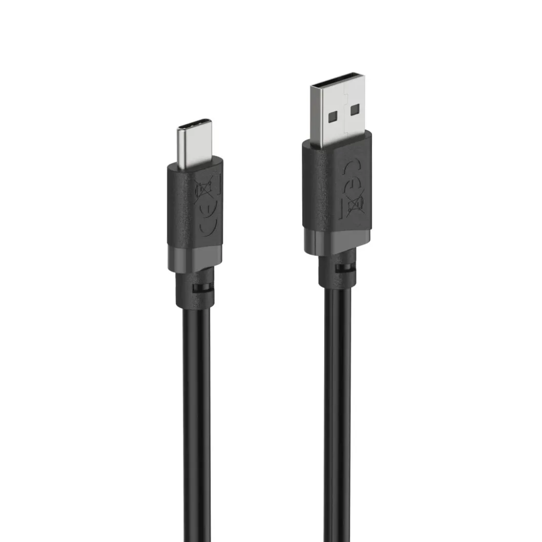 Ladekabel, USB-A - USB-C, 0,5 m, Schwarz