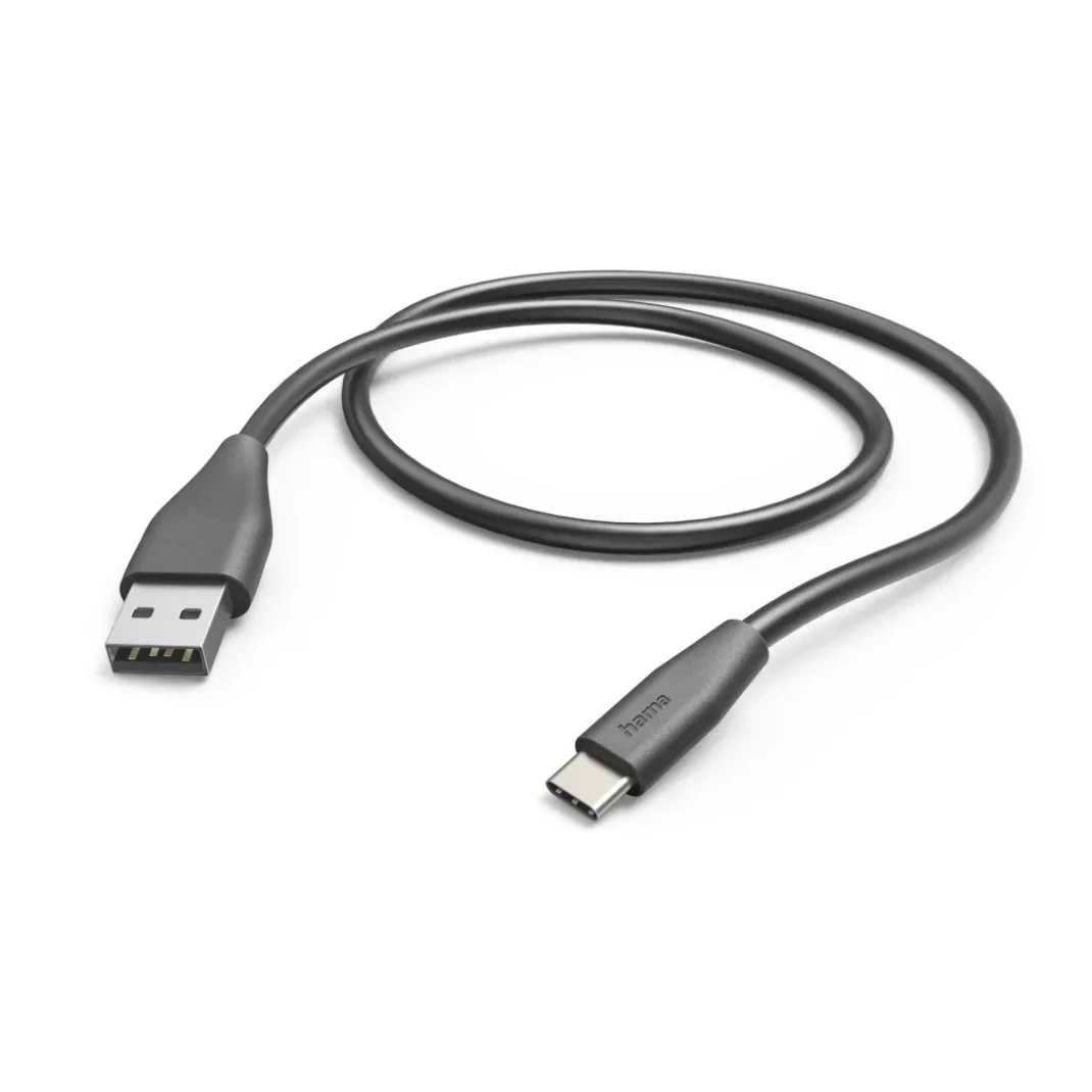 Ladekabel, USB-A - USB-C, 1,5 m, Schwarz