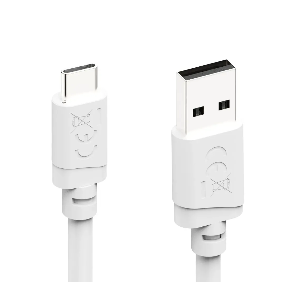 Ladekabel, USB-A - USB-C, 2 m, Weiß