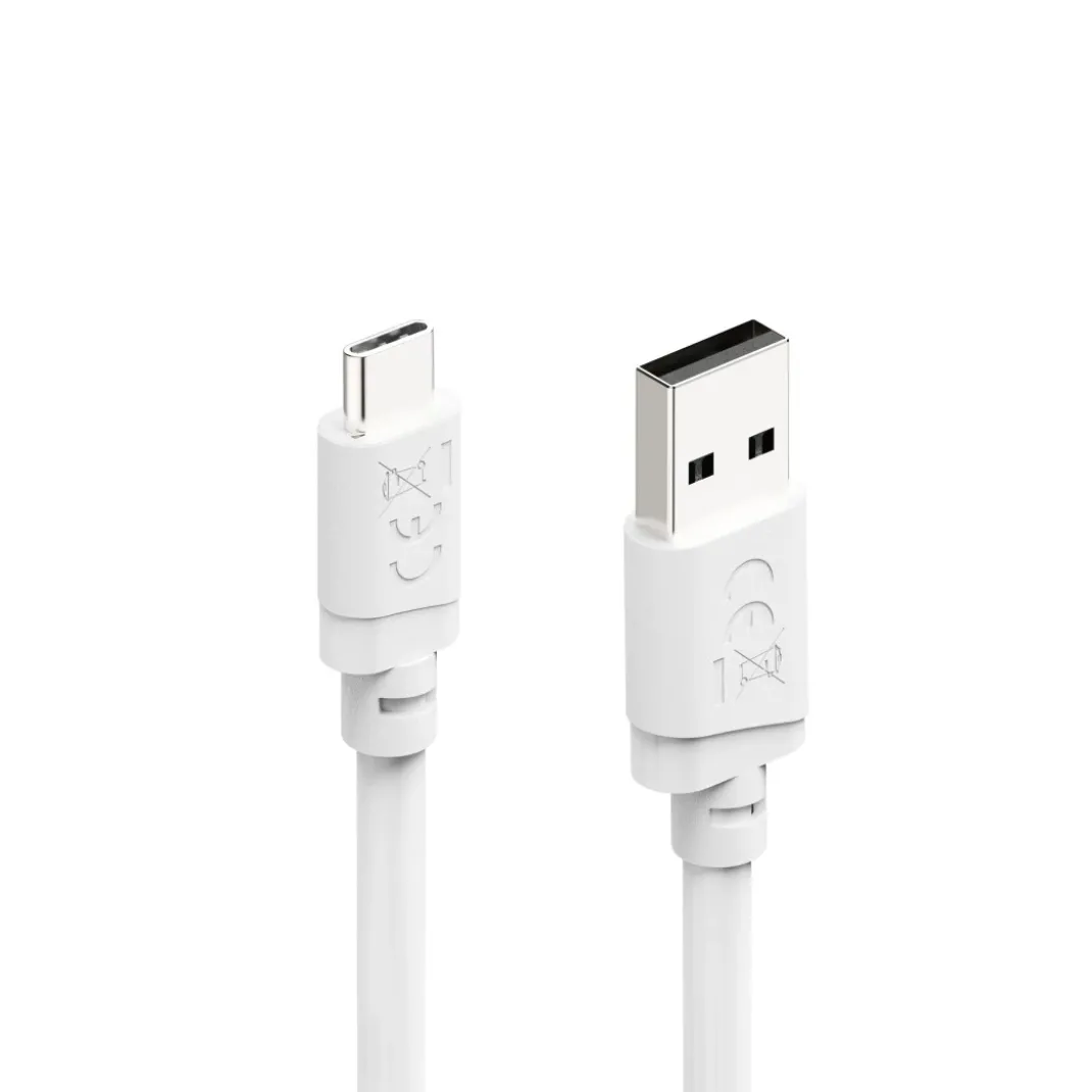 Ladekabel, USB-A - USB-C, 2 m, Weiß