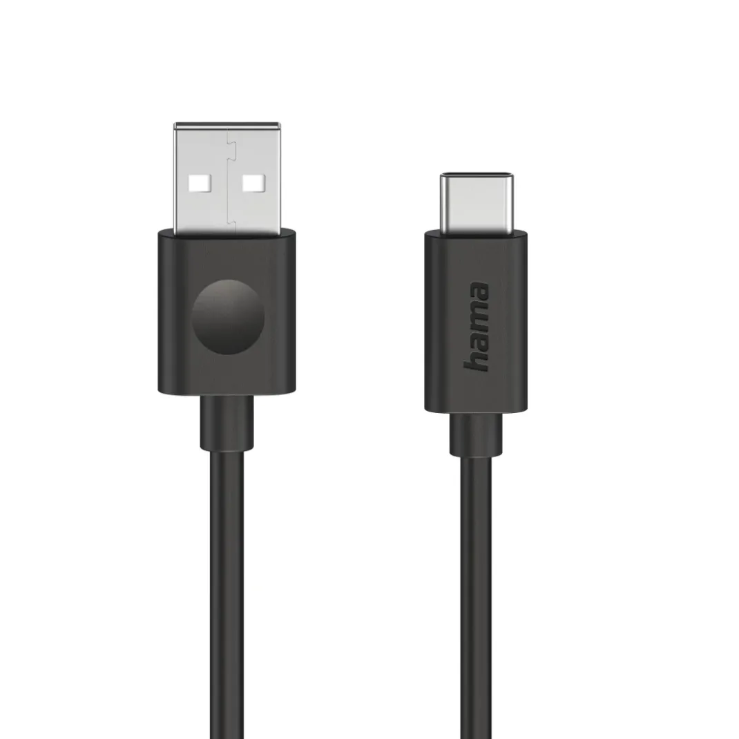 Ladekabel, USB-A - USB-C, 60 W, 1,2 m, Schwarz