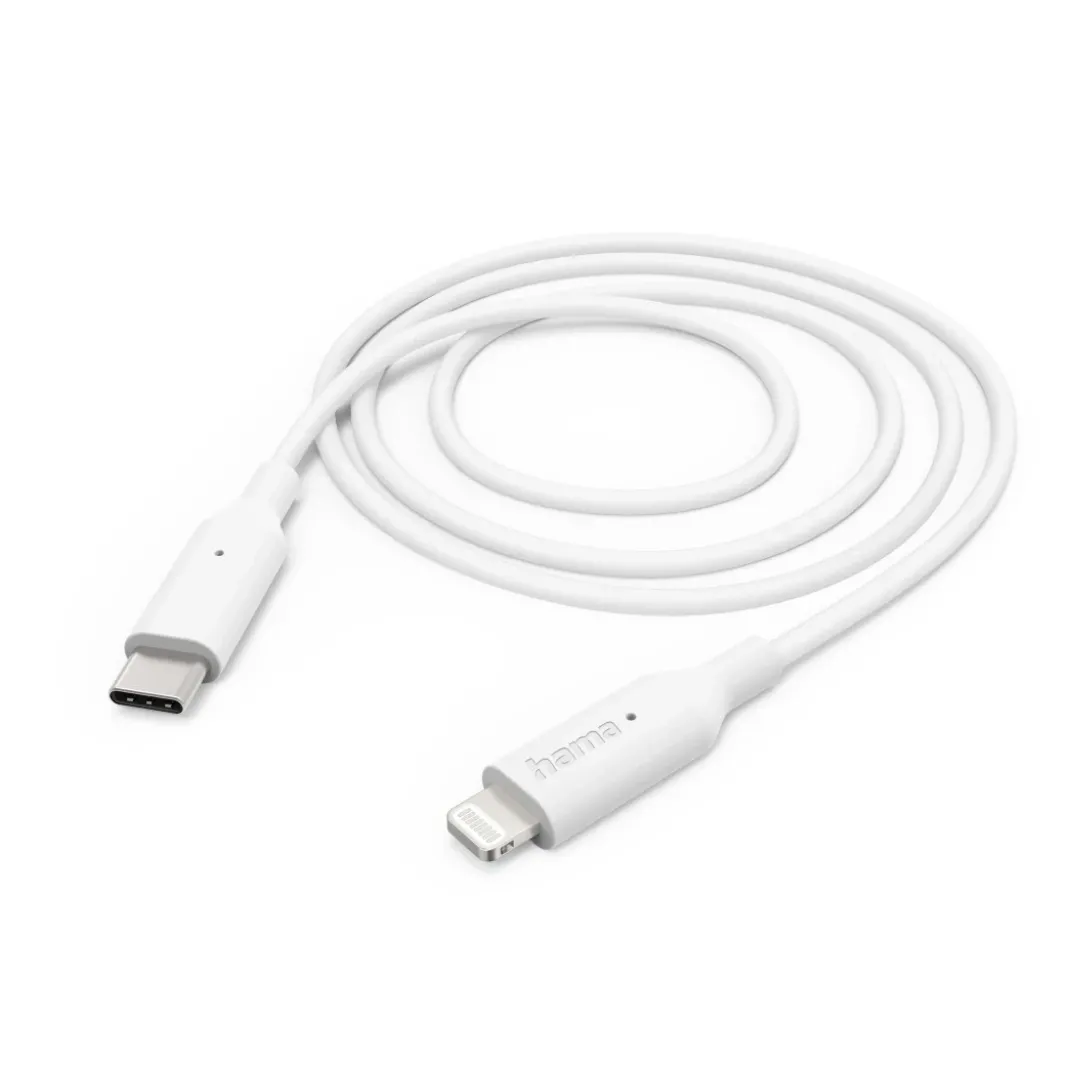 Ladekabel, USB-C - Lightning, 1 m, Weiß