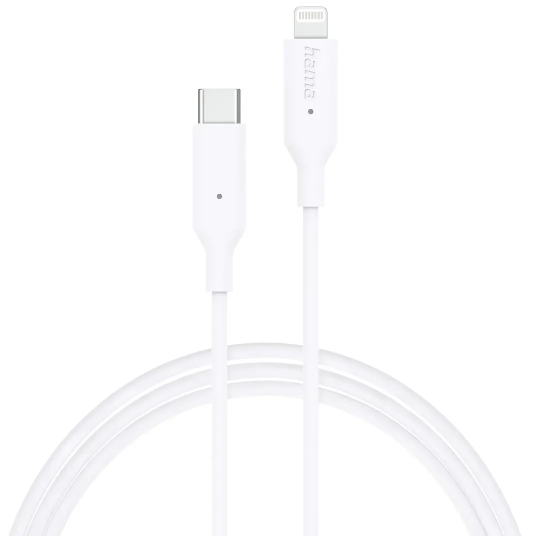 Ladekabel, USB-C - Lightning, 1 m, Weiß