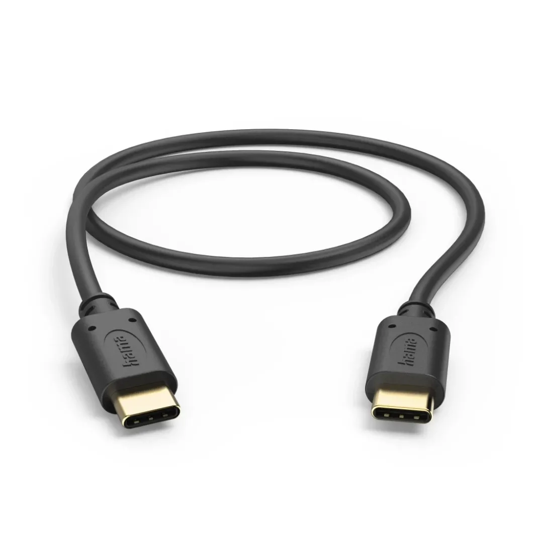 Ladekabel, USB-C - USB-C, 0,5 m, Schwarz
