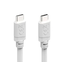 Ladekabel, USB-C - USB-C, 60 W, 2 m, Weiß