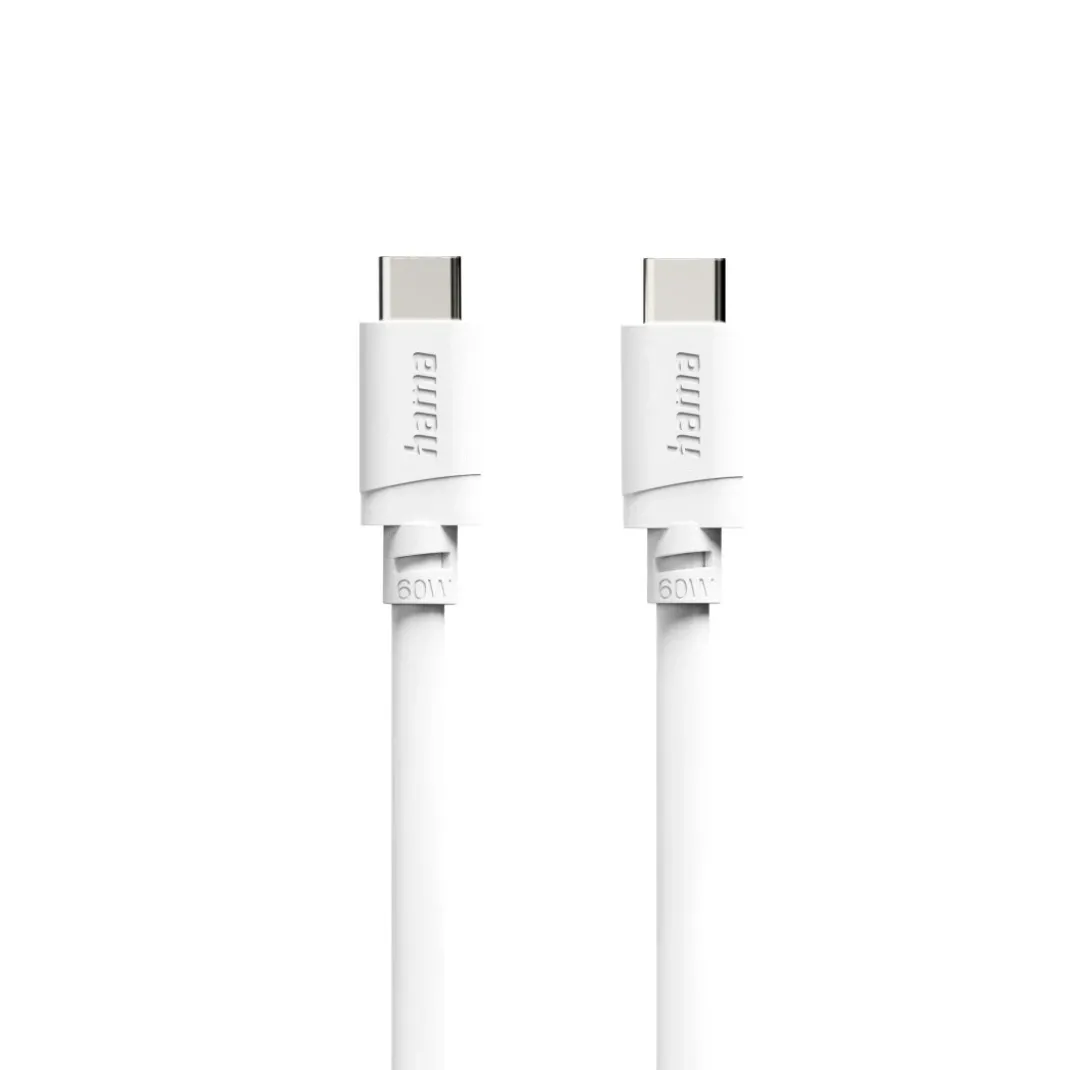 Ladekabel, USB-C - USB-C, 60 W, 2 m, Weiß