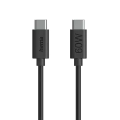 Ladekabel, USB-C - USB-C, 60 W, 1,2 m, Schwarz