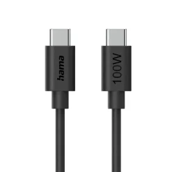Ladekabel, USB-C - USB-C, 100 W, 1,2 m, Schwarz