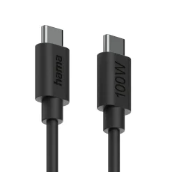 Ladekabel, USB-C - USB-C, 100 W, 1,2 m, Schwarz