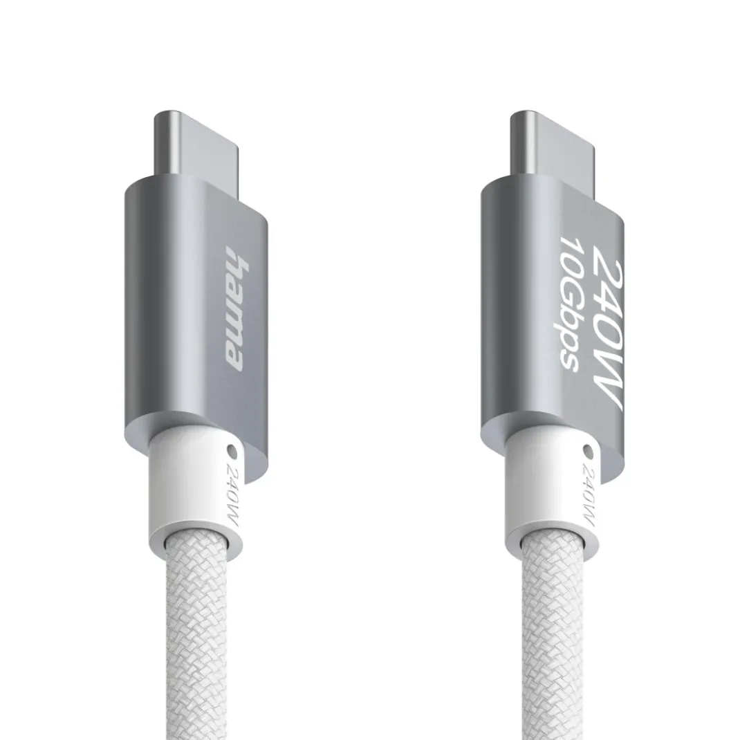 Ladekabel USB-C - USB-C, 240W, "Full-Featured", USB 3.2 Gen2,10Gbit/s, 1,5m