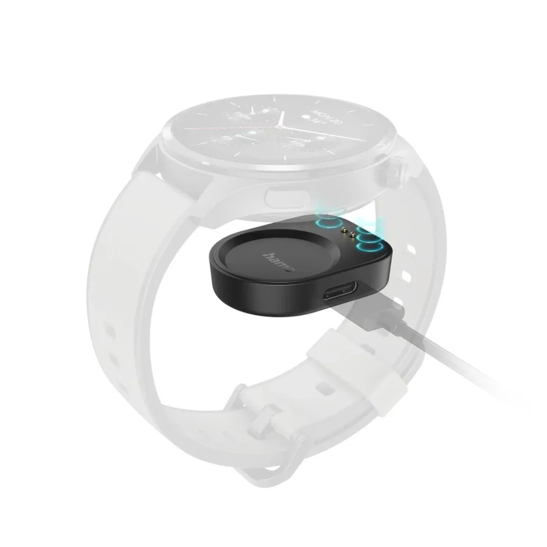 Ladeschale für Hama Smartwatch 9000, magnetisches Laden, Schwarz