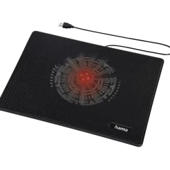 Laptop-Kühler "Slim", ultraflach, leise, leicht, bis 40 cm (15,6"), Schwarz