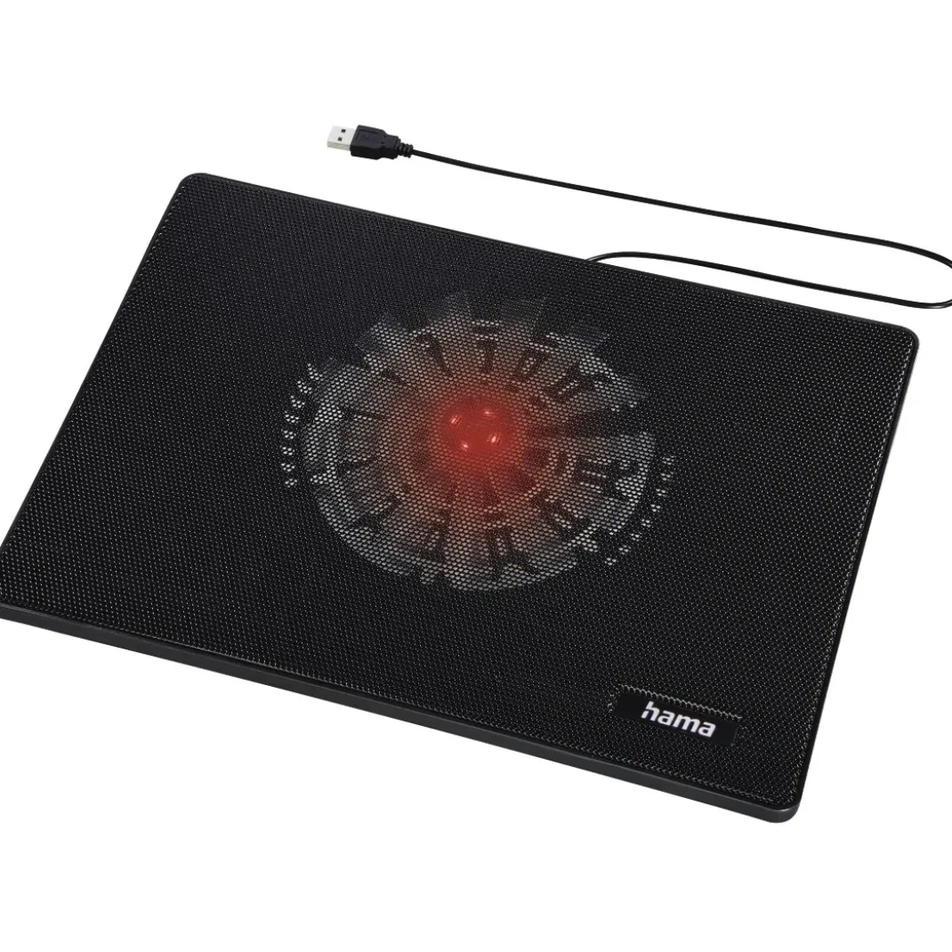 Laptop-Kühler "Slim", ultraflach, leise, leicht, bis 40 cm (15,6"), Schwarz