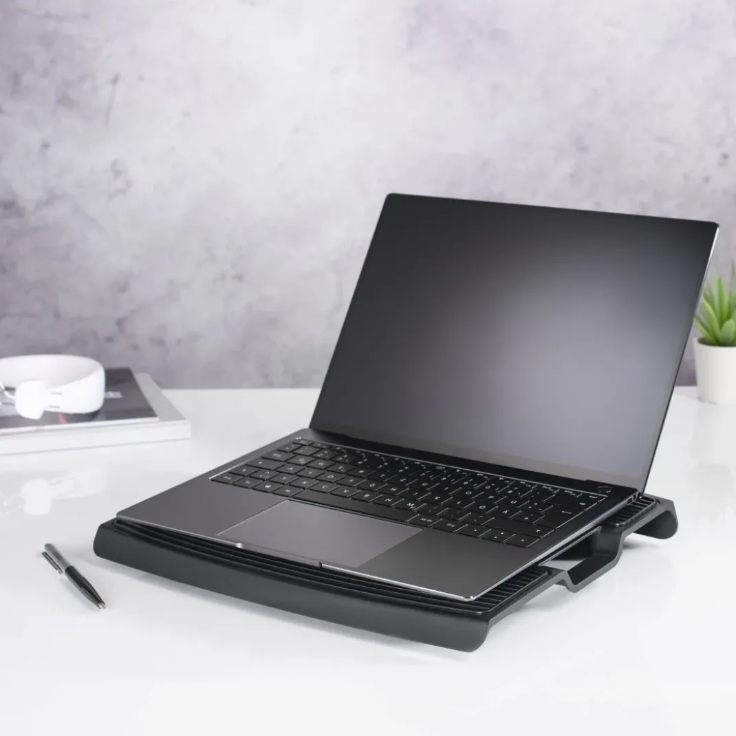 Laptop-Kühler "Wave", leise, bis 40 cm (15,6"), Schwarz