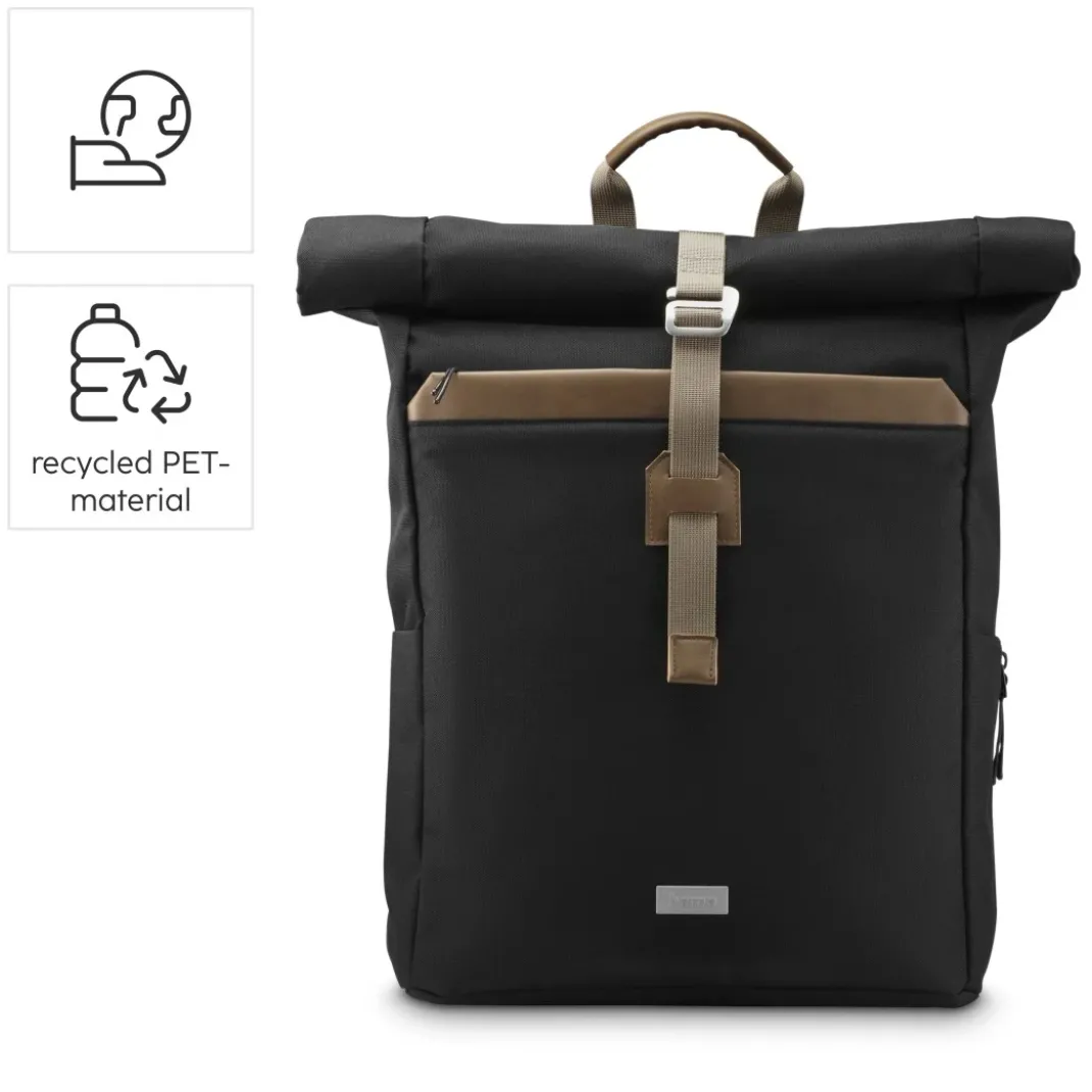 Laptop-Rucksack "Silvan", Rolltop, bis 41 cm (16.2"), 22 l, Schwarz