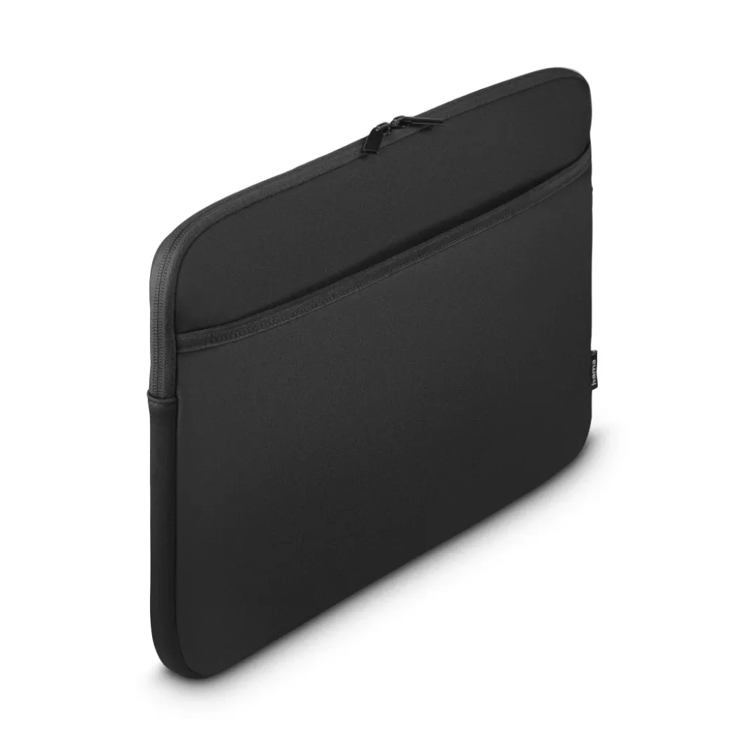 Laptop-Sleeve "Neoprene" mit Vorderfach, 36 - 40 cm (14,1"-15,6"), Schwarz