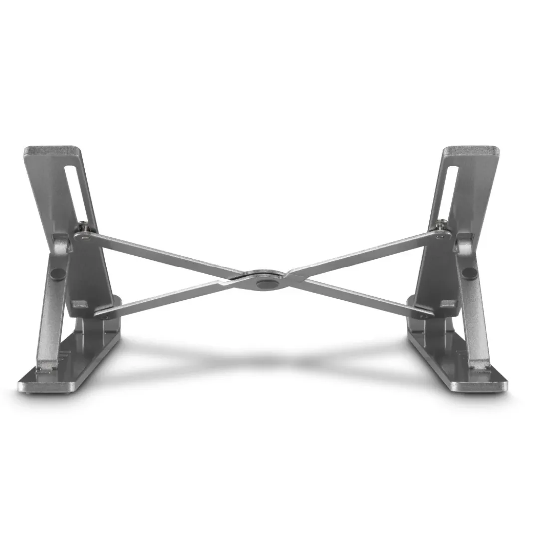 Laptop-Stand "Aluminium" 6-stufig neigbar, faltbar, bis 40cm (15,6"), Silb.