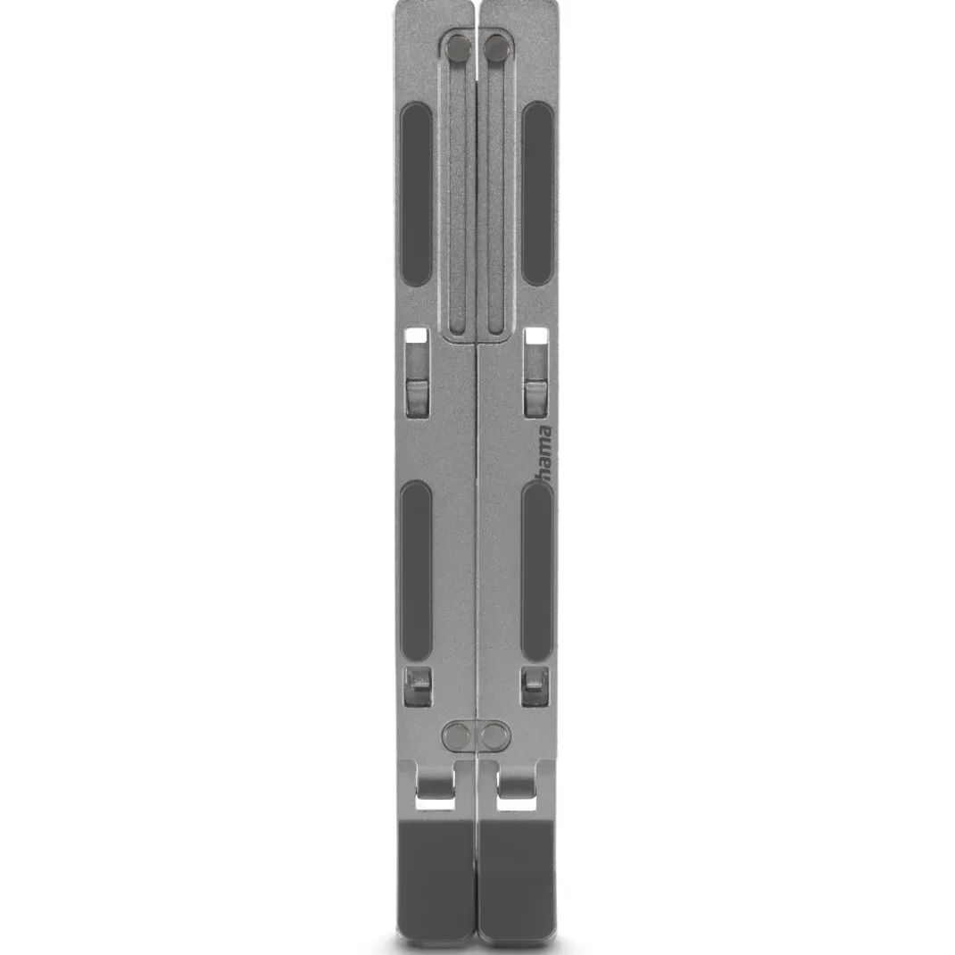 Laptop-Stand "Aluminium" 6-stufig neigbar, faltbar, bis 40cm (15,6"), Silb.