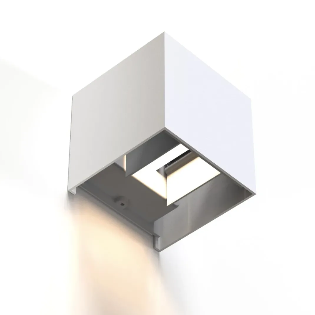 LED Wandlampe für innen und außen, WLAN, App- u. Sprachsteuerung, Weiß