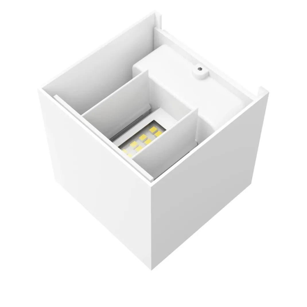LED Wandlampe für innen und außen, WLAN, App- u. Sprachsteuerung, Weiß