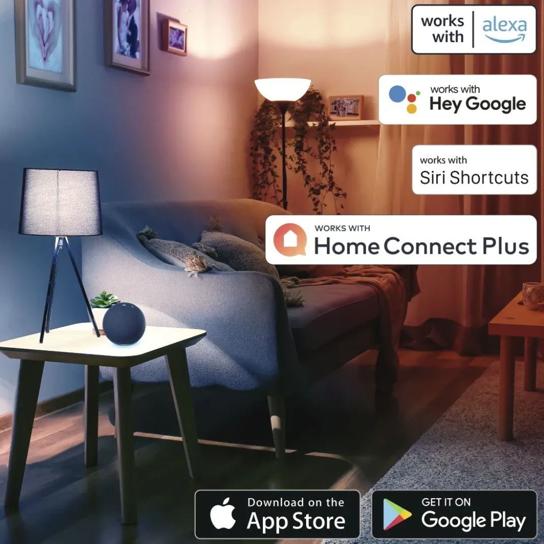 LED Wandlampe für innen und außen, WLAN, App- u. Sprachsteuerung, Weiß